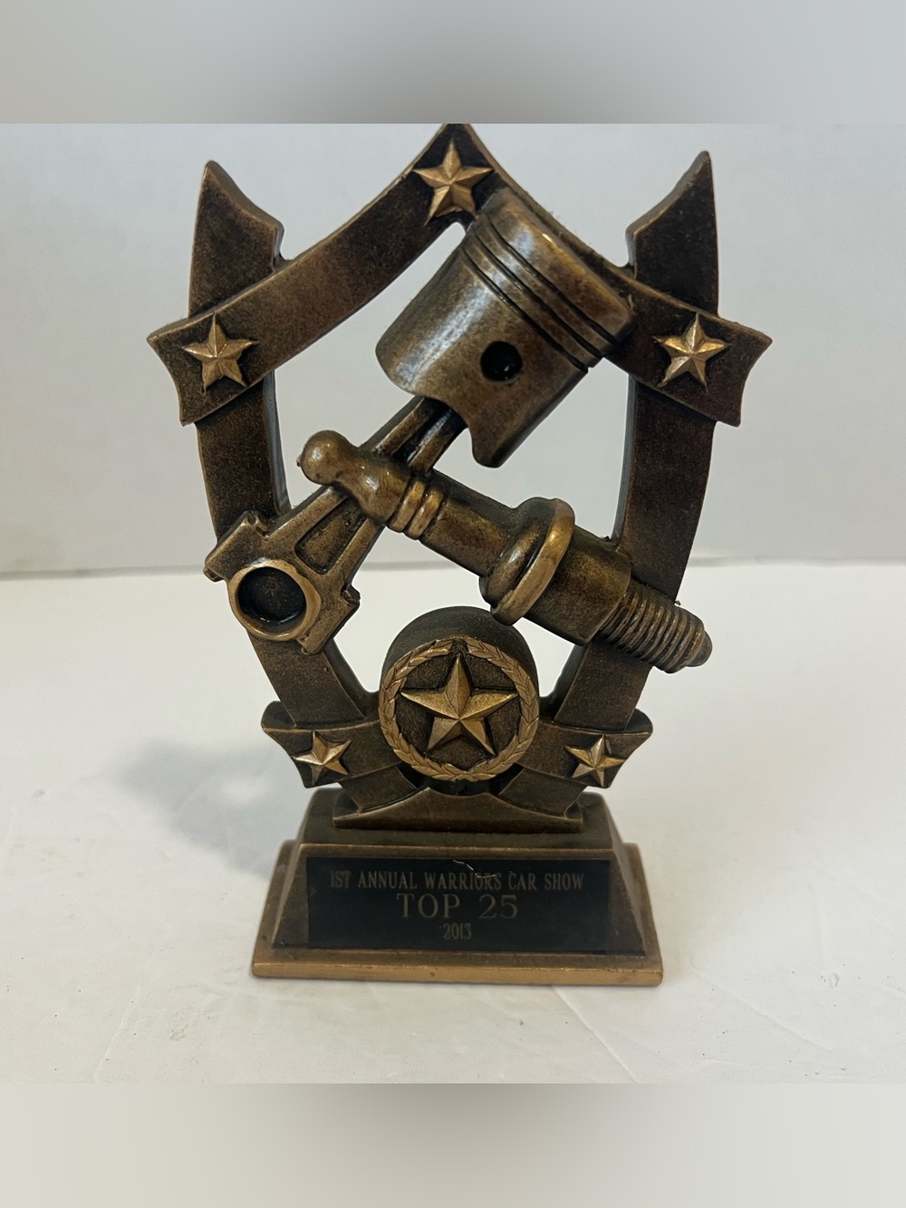 2013 Warriors Car Show Top 25 Trophy Automotive Garage Decor Piston Wrench